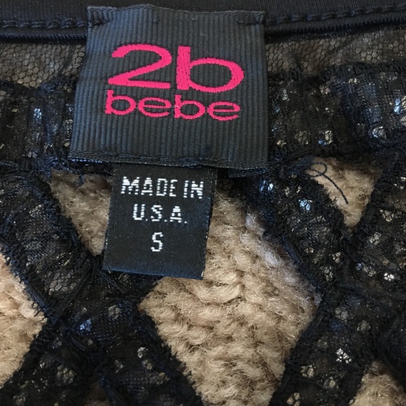 2B Bebe s bodycon mesh declatage studded caged back sexy - Picture 4 of 8